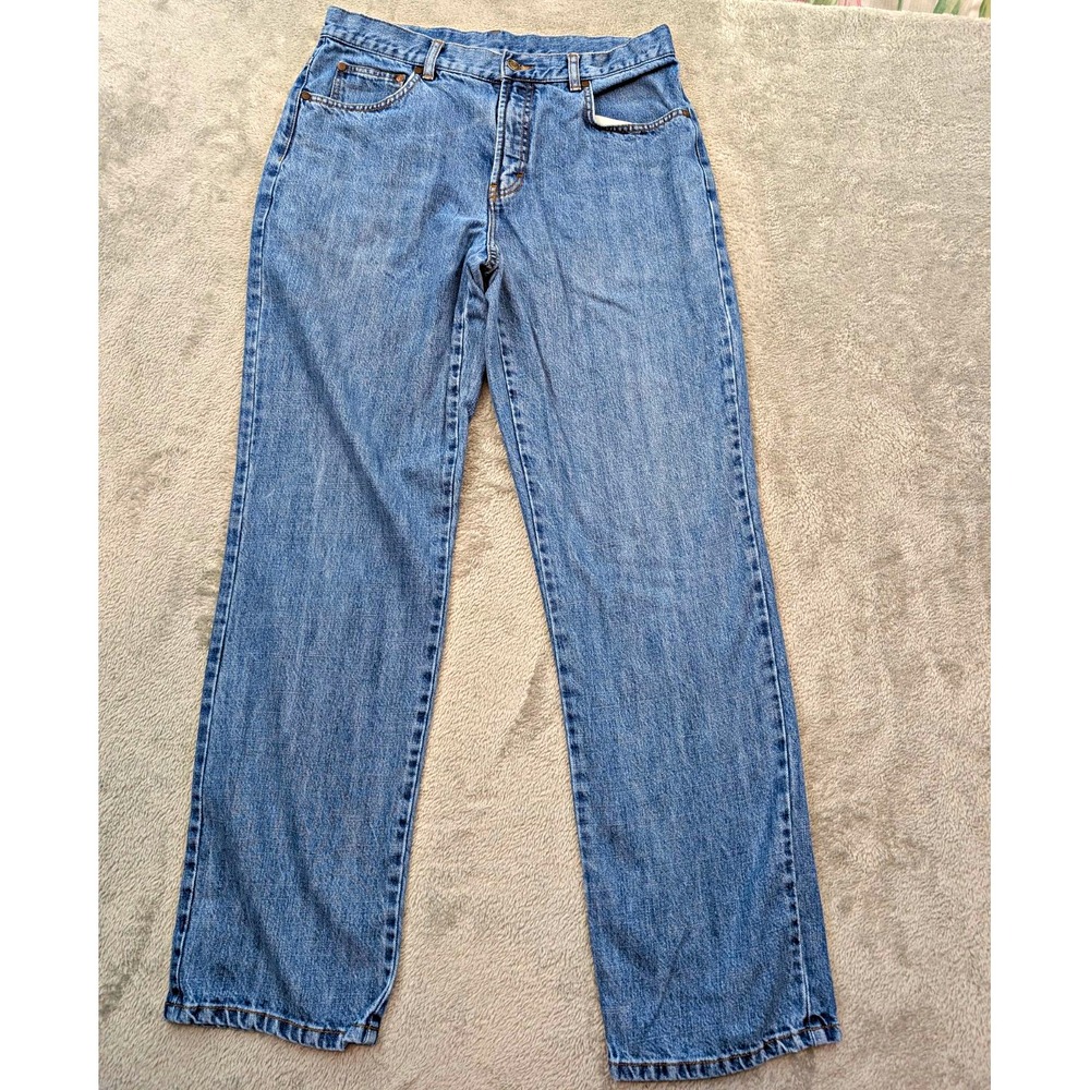 Talbots Men's Light Wash Blue Denim Straight Leg Regular Fit Jeans 34